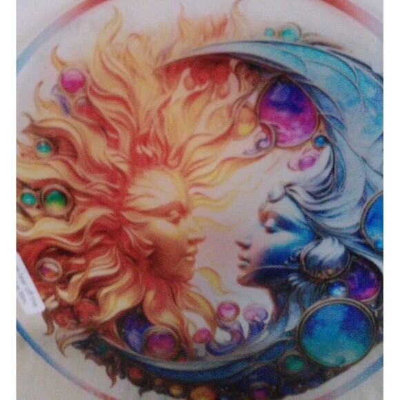Suncatcher Sun and Moon Acrylic Home Decor 8x8 Colorful Window Hanging Boho NIP - Picture 3 of 3